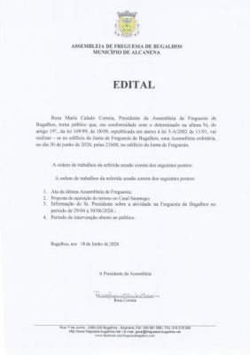 Sess&atilde;o de Assembleia de Bugalhos