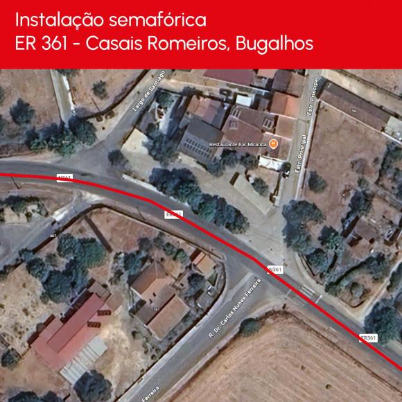 Condicionamento de tr&acirc;nsito | ER 361 &ndash; Casais Romeiros, Bugalhos
